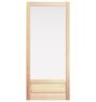 Fir Storm Door with Low Single Panel - 32" x 81"