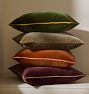 Italian Velvet Contrast Piping Pillow Cover