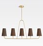 Ansel 5 Light Linear Pendant, Aged Brass - 9871273