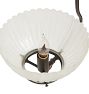 Antique Victorian Converted Gas Pendant with Scalloped Shade