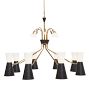 Colossal Vintage 24-Light Mid-Century Chandelier in Black