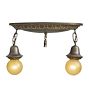 Vintage Flush Mount Barebulb 2 Light