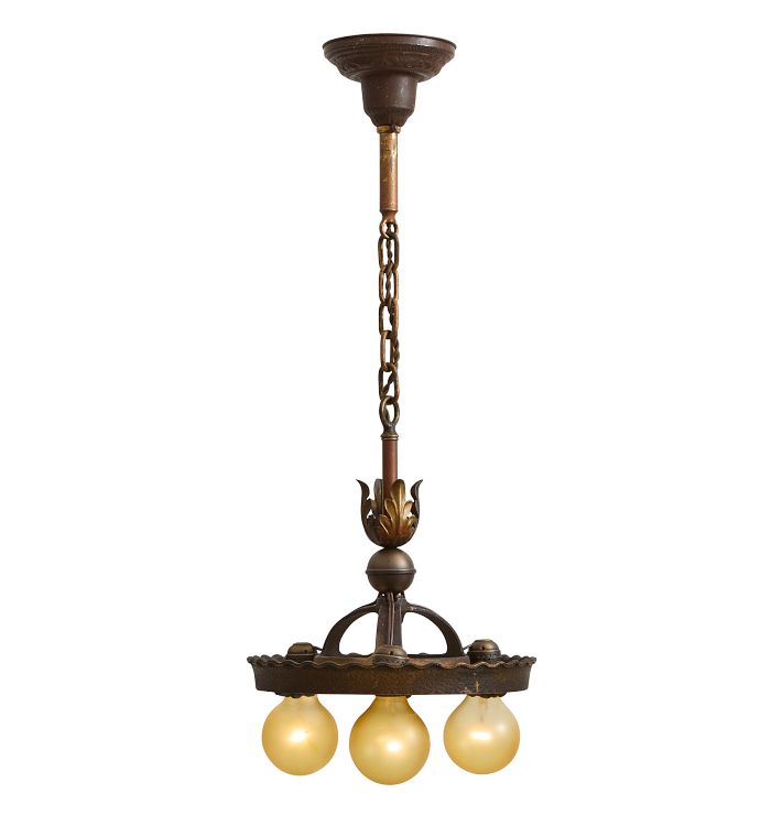 Vintage Chandelier Romance Revival 3 Light Bare Bulb Ring
