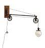 Vintage Lamp Industrial Wall Bracket Dental Swing Arm With Pulleys
