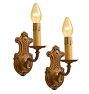 Vintage Sconce Classical Revival Candle Polychrome
