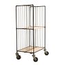 Vintage Industrial Rolling Rack Steel Frame With Plywood Shelfs