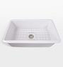 Arago Fireclay Single Dualmount Kitchen Sink, 32" x 19" x 10" - White