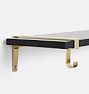 Strap Shelf Brackets, Shelf and Rod Set, Black Ash 1inx10inx24in CP