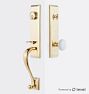Putman Exterior Porcelain White Knob Tube Latch Door Set with Level Bolt, Smart home technology, UN UN 2.375