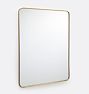OPEN BOX Rounded Rectangle Metal Framed Mirror, Aged Brass - 20" x 30"