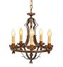 Vintage 5-Light Classical Revival Candle Chandelier