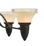 Vintage Art Deco 5-Arm Cup Shade Torpedo Body Chandelier