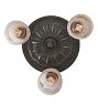 Vintage Classical Revival 3-Light Flush Mount with Floral Painted Shades