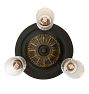 Vintage Classical Revival 3-Light Loop-to-Loop Flush Mount with Frosted Shades