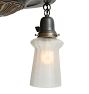 Vintage Classical Revival 3-Light Loop-to-Loop Flush Mount with Frosted Shades