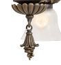 Vintage Classical Revival 5-Light Intricate Cast Brass Chandelier with Etched Glass Shades