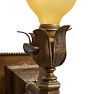 Vintage Classical Revival Bare-Bulb Floral Socket Sconce