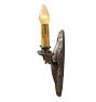 Vintage Classical Revival Double-Candle Sconce with Oval Backplate