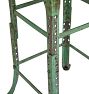 Vintage Industrial Angled-Steel Green Stool with No Backrest