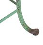 Vintage Industrial Angled-Steel Green Stool with No Backrest