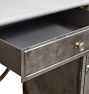 Vintage Industrial Large Raw Steel Cabinet with Upper Storage