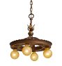 Vintage Romance Revival 4-Light Bare-Bulb Ring Chandelier