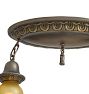 Vintage Traditional 2-Light Bare-Bulb Flush Mount