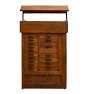 Vintage Traditional Wood Cabinet with Slide Shelfs and Drawers