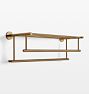 Riley 24" Train Rack with Double Towel Bars, Heritage Brass