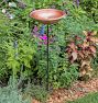 Hammered Copper Birdbath With Perching Rim