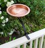 Hammered Copper Birdbath With Perching Rim