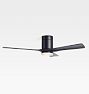 Swift Semi-Flush LED Ceiling Fan, 52in - Matte Black with Black Blades