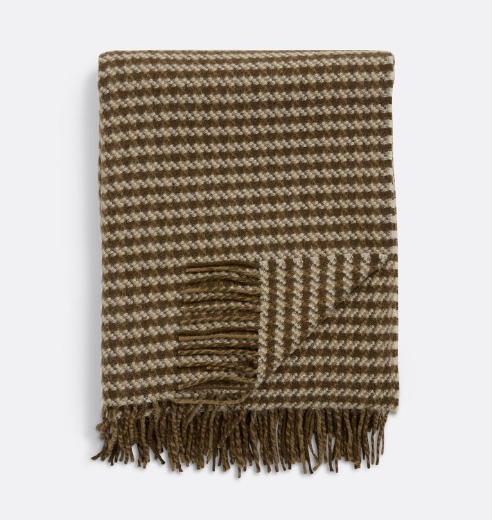 Ferguson Houndstooth Wool Throw