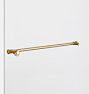 Rigdon Shower Door Pull, 18" x Knob - Aged Brass