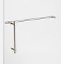 Sommerville Shower Door Pull, 8" x 18" - Polished Nickel
