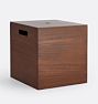 OPEN BOX: Poplar Wood Box with Lid-12x12x12 - Walnut Stain