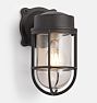 Tolson Caged Sconce, Oil-Rubbed Bronze - Clear Glass Shade