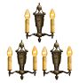 Sconce set of 3 classical revival candle