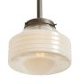 Pendant with Vintage Art Deco Glass Shade