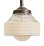 Pendant with Vintage Art Deco Glass Shade