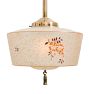 Pendant with Vintage Painted Art Deco Glass Shade