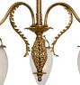 Vintage Classical Revival 3-Light Chandelier with Glass Shades