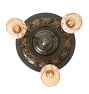 Vintage Classical Revival 3-Light Flush Mount with Painted Shades