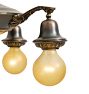 Vintage Classical Revival 4-Light Chandelier with Yellow Shades