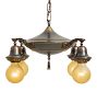 Vintage Classical Revival 4-Light Chandelier with Yellow Shades