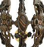 Vintage Classical Revival 5-Light Bare-Bulb Chandelier