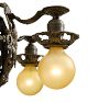 Vintage Classical Revival 5-Light Bare-Bulb Chandelier