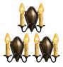 Sconce set of 3 classical 2 light