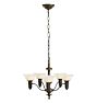 Chandelier cup shade colonial 4 light