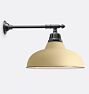 Carson Straight-Arm Sconce, 20" Deep Dome Matte Buttercup - No Bulb Guard